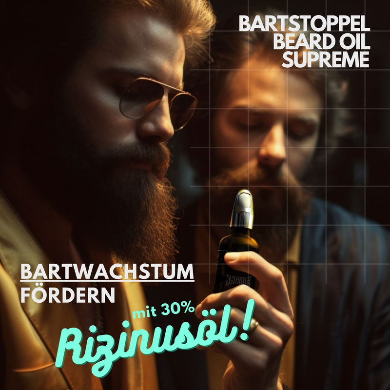 Beard oil citrus citrus mint scent Bartstoppel® Supreme men - daily beard care 3-day beard or full beard - Beard Oil Vegan - for beard growth - NewNest Australia