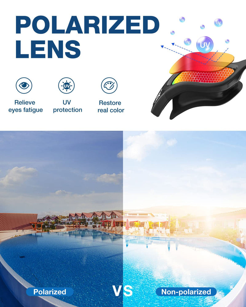 ZIONOR Swim Goggles, G1 Polarized Swimming Goggles Anti-Fog for Adult Men Women A7-g1-polarized Mirror Red Lens - NewNest Australia