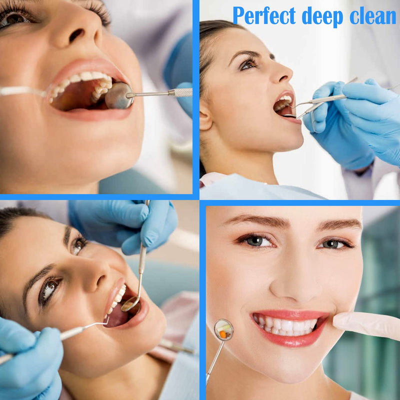 SENLMLER Professional Dental Pick Tools Kit, Teeth Cleaning Calculus Remover Tool for Dentist, Personal Using, Pets Oral Care Set with Dental Mirror Dental Tartar Scraper Dental Probe and Storage Box Style 1 - NewNest Australia