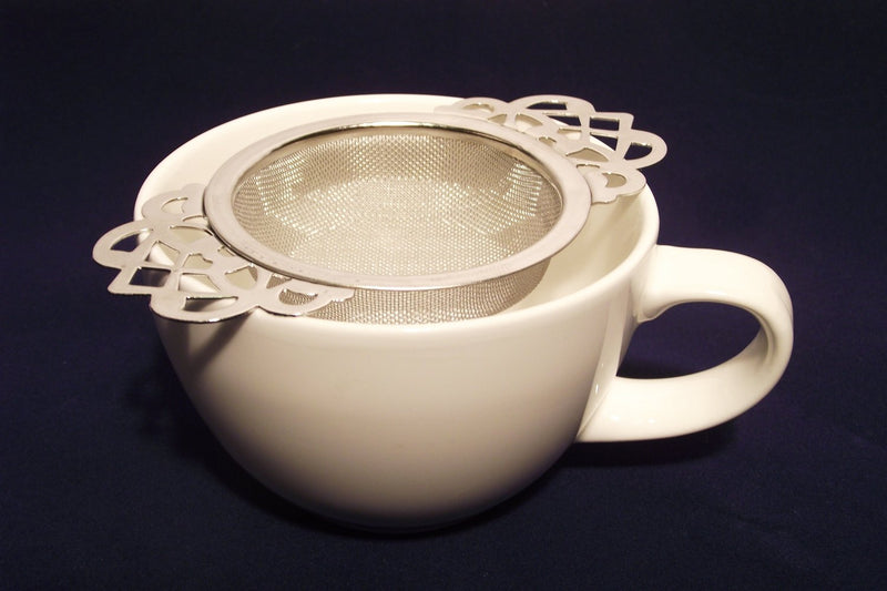 Tea Strainer Sieve Stainless Steel with Drip Bowl Empress Traditional 31g (Cheaper Imports Exist) TeaCakes of Yorkshire - NewNest Australia