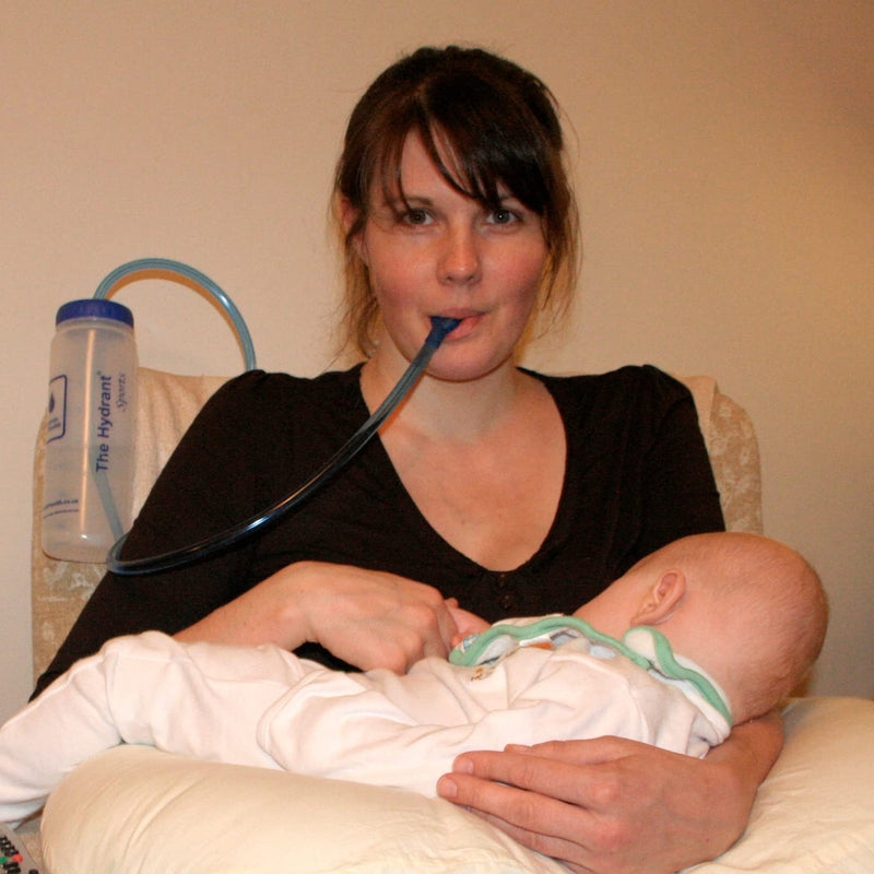 The Maternity Hydrant: Solves The Problem Of Reaching, Lifting Or Holding Drinks During Birth, Recovery And Breastfeeding - Ingenious Drinking Bottle With A Long Straw - 0.75L - NewNest Australia