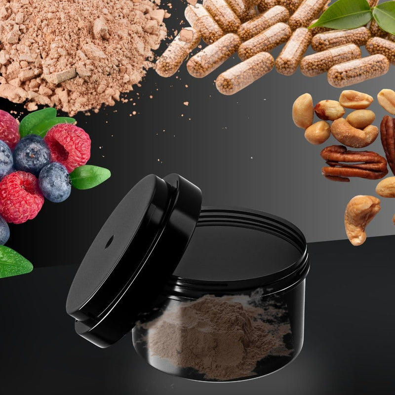 Gym Shaker with Powder Compartment 600 + 150 ml - Premium Protein Shaker with Honeycomb Structure Strainer for Creamy Shakes - Leak-proof & BPA Free - Black - NewNest Australia