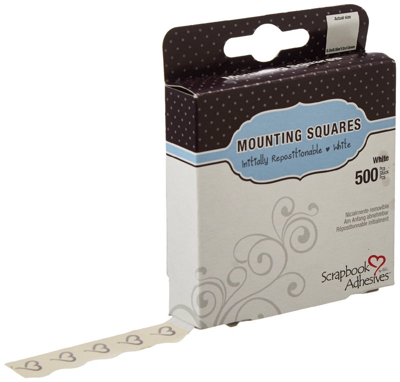 Scrapbook Adhesives by 3L Scrapbook Adhesives, Permanent Mounting Squares, 500-Pack, White - NewNest Australia