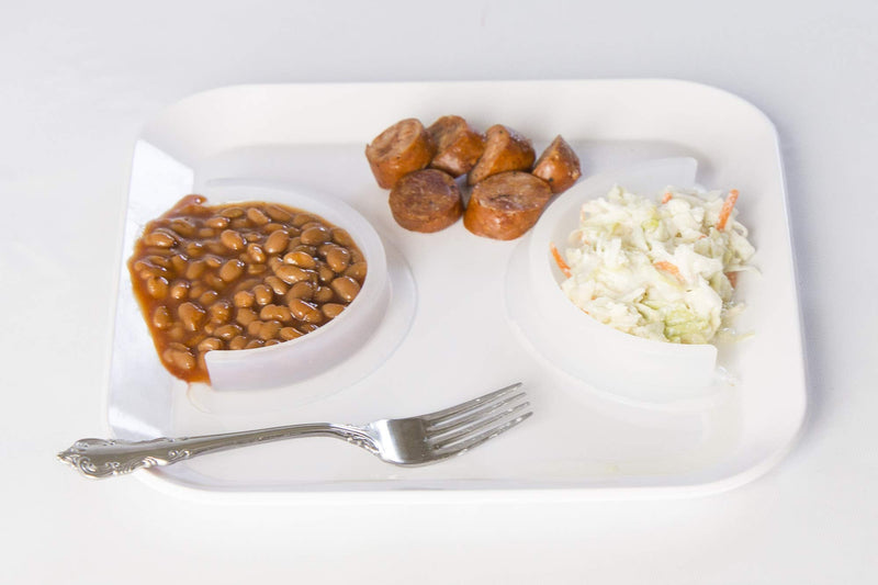 Food Cubby Plate Divider Clear 2 pack - NewNest Australia