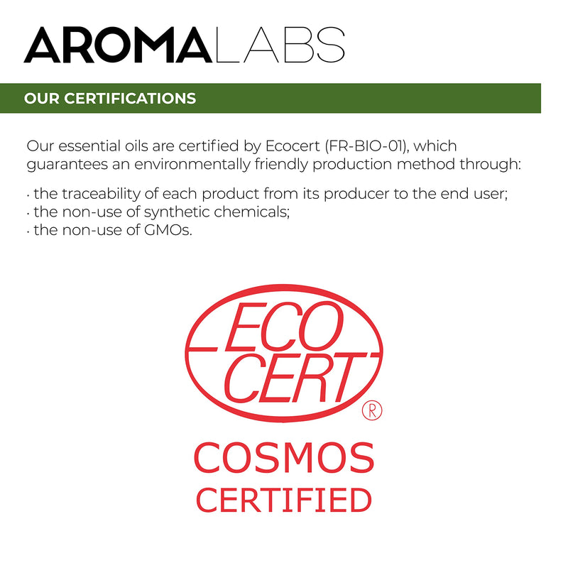 BIO - Cedarwood Atlas Essential Oil - 10mL - 100% Pure, Natural, Chemotyped and AB/Cosmos Certified - AROMA LABS (French Brand) 10 ml (Pack of 1) - NewNest Australia