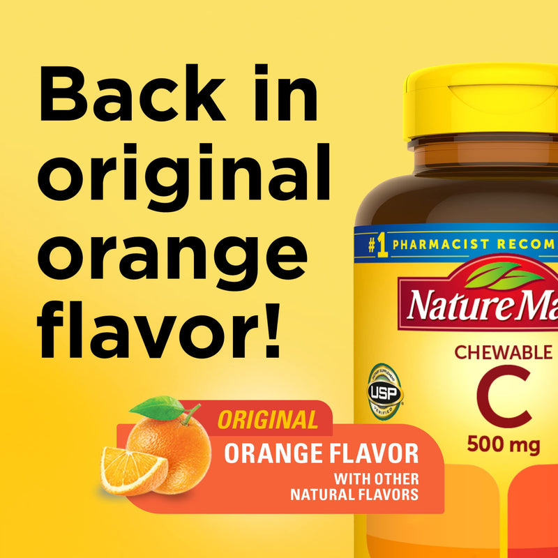 Nature Made Chewable Vitamin C 500 mg Tablets, 150 Count Value Size to Help Support the Immune System - NewNest Australia