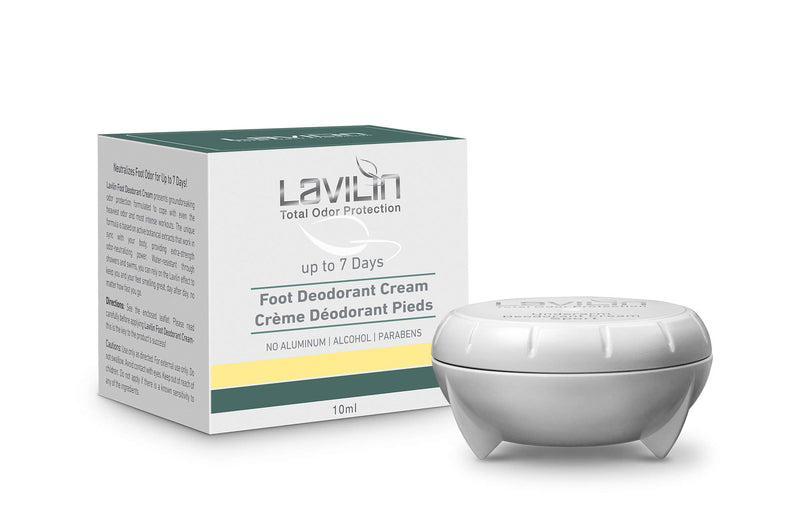 LAVILIN Foot Deodorant Cream - Neutralizes Foot Odor for Up to 7 Days | The Different Way to Prevent Embarrassing Smells – Aluminum, Alcohol, Paraben Free | Cruelty-Free and Kind to Your Skin Standard - NewNest Australia