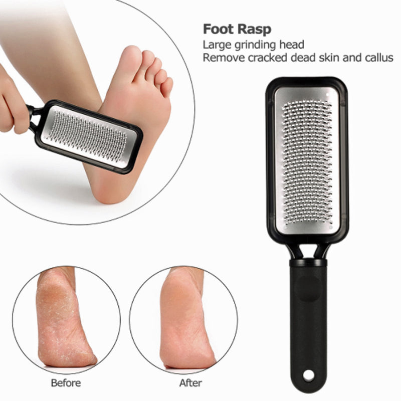 Foot Rasp File Tool for Hard Skin - Stainless Steel Foot Heel File, Dead Hard Rough Skin Callus Remover Foot Care Pedicure Tool for Cracked Feet, Pink - NewNest Australia