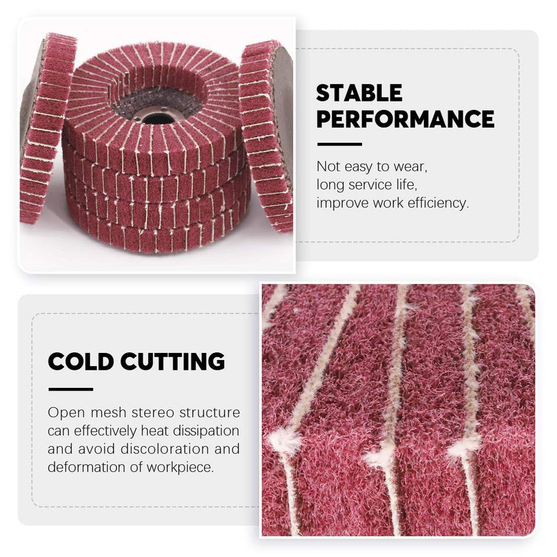 Rustark 6 Pcs 4"Nylon Fiber Flap Disc Abrasive Flap Wheel Scouring Pad Grinding Wheels for Angle Grinder, Sanding Buffing Pads, Nylon Polishing Discs for Marble Wood Metal (240 Grit) 240 Grit - NewNest Australia
