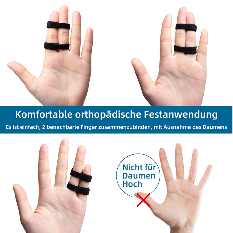 Eures Pack Of 10 Trigger Finger Splints, Adjustable Breathable Finger Protection, Finger Bandage For Small Finger, Middle Finger And Ring Finger, Hammer Toe Corrector, Overlapping Toe, Toe Corrector - NewNest Australia