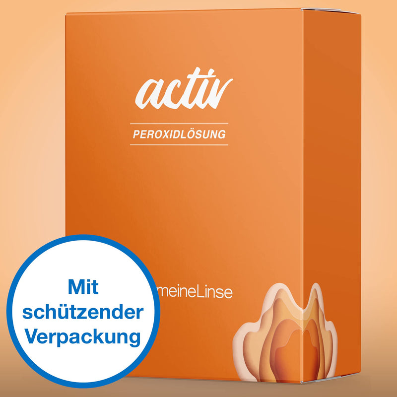 meineLinse activ peroxide solution double pack 2 x 360ml + 2 containers - for the gentle cleaning of soft and dimensionally stable contact lenses - preservative-free (2x 360ml + 2 containers) 2x 360ml + 2 containers - NewNest Australia