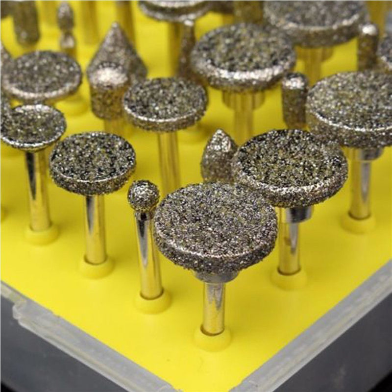 YEEZUGO 50pcs Diamond Coated Grinding Head Grinding Burrs Set for Dremel Rotary Tool … - NewNest Australia