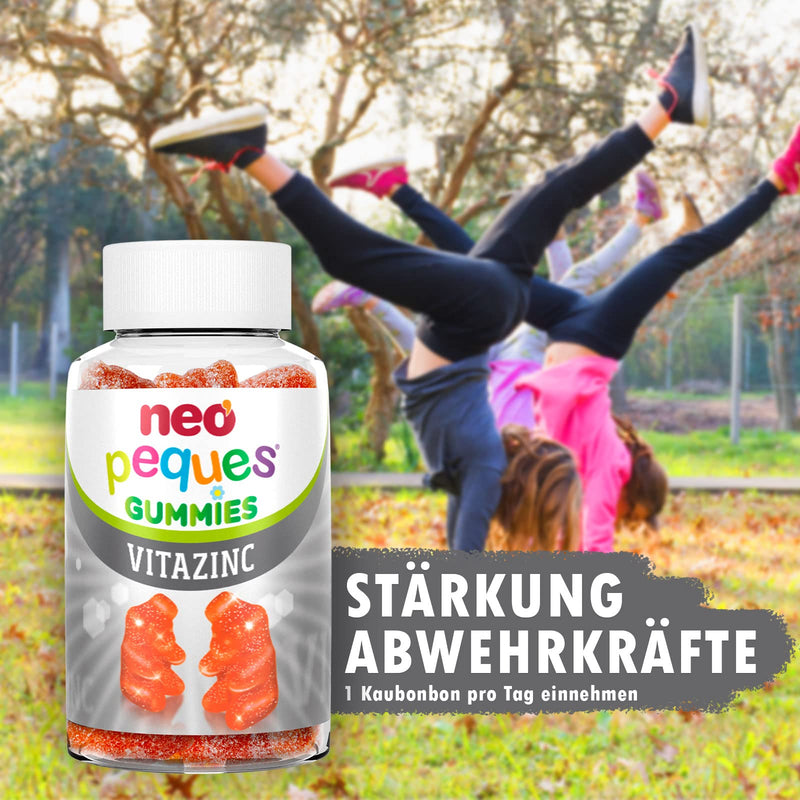 Neo Peques - Multivitamin Gummy Bears For Children - 30 Increments (1 Month) - 100% Natural Ingredients - Gummies With 6 Essential Vitamins And Zinc For The Immune System - Strawberry Flavor - NewNest Australia