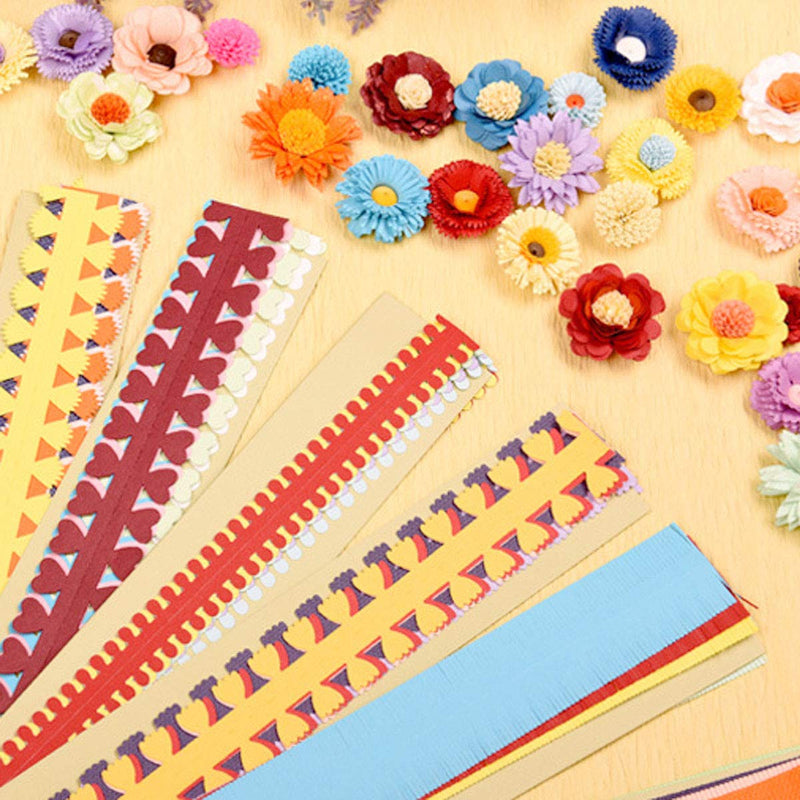 Woohome 143 PCS Paper Quilling Strips Flower Design Set Quilling Flowers Paper Handmade Flower Design Paper Art Quilling for Crafts, Home Decoration - NewNest Australia