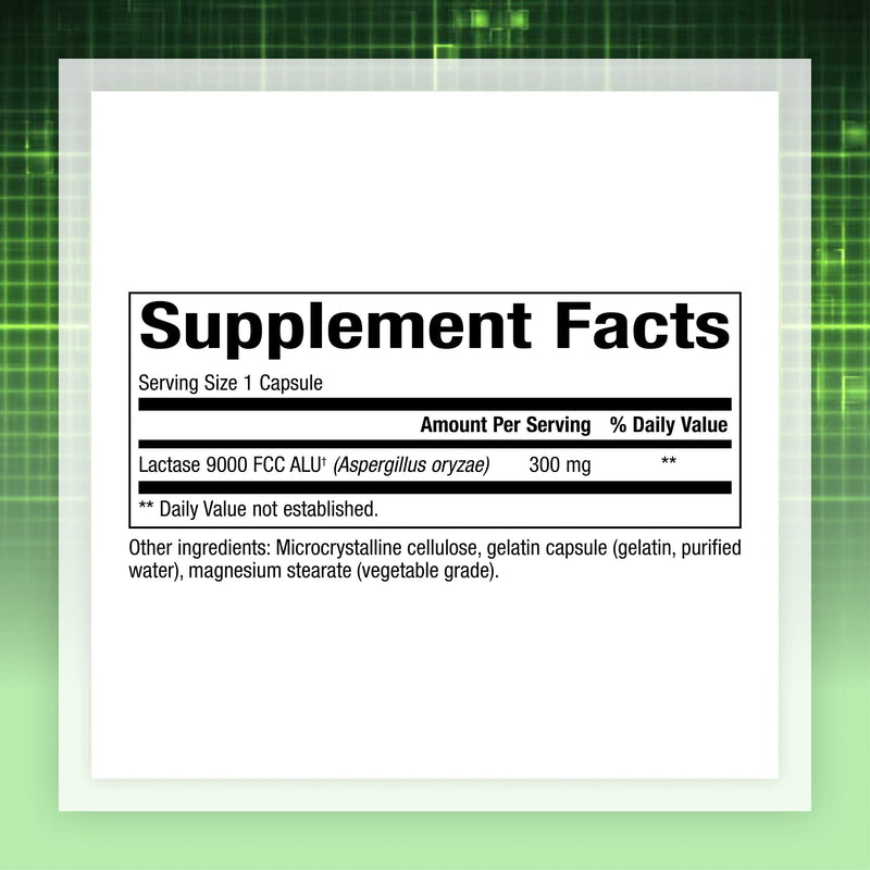 Natural Factors, Lactase Enzyme, Digestive Aid For Lactose and Dairy Intolerance, 60 Capsules - NewNest Australia