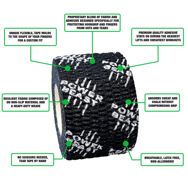 Power Beast 3 X Crossfit Tape, 3 Rolls Of Hook Grip Tape, Sports Tape, Protection For Thumb And Fingers, Elastic Cotton, Sweat-Proof And Breathable, For Weightlifting, Cross-Fit, Weightlifting. - NewNest Australia
