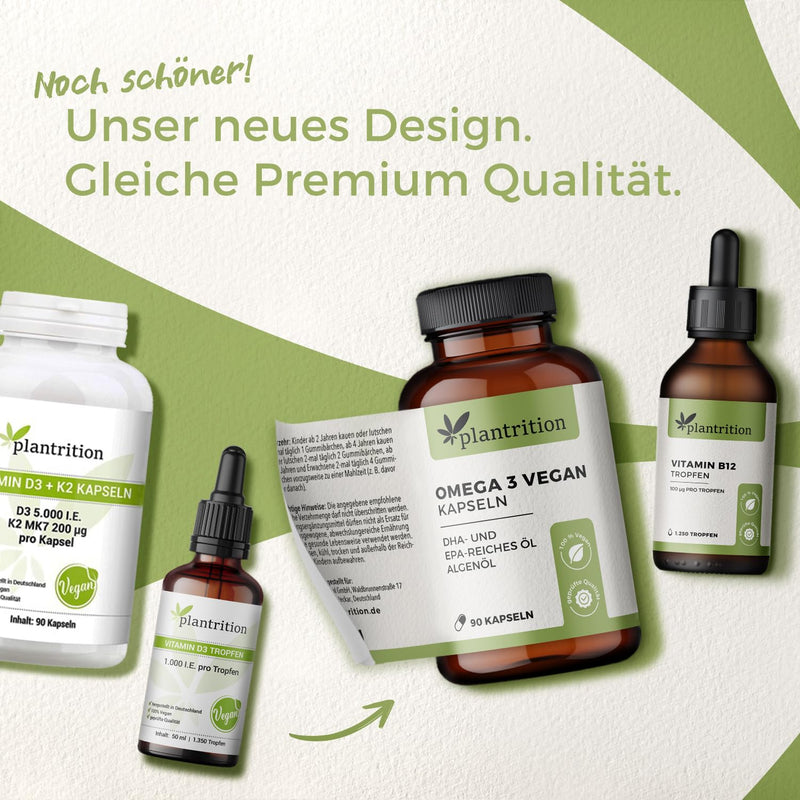 plantrition Vitamin K2 Mk7 Drops Vegan (100 µg per serving) 600 drops of Vitamin K2 Oil Natural Menaquinone MK-7 99% All-Trans K2Vital 1 bottle (20ml) - NewNest Australia