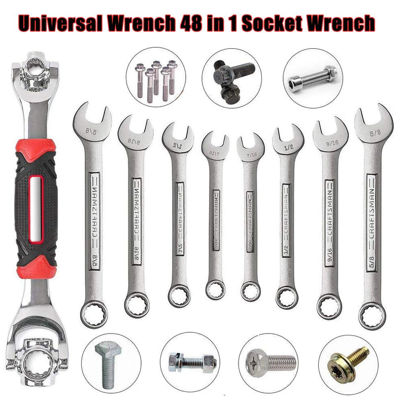 Universal Wrench 48 in 1 Socket Wrench Multifunction Wrench Tool with 360 Degree Rotating Head, Spanner Tool for Home and Car Repair - NewNest Australia