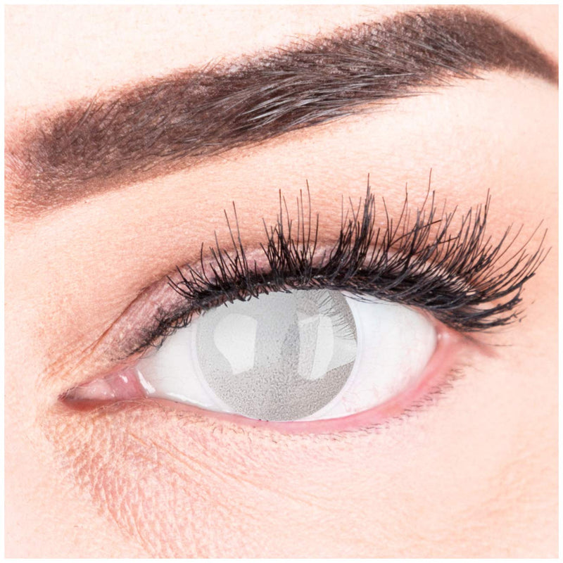 Colored Gray Contact Lenses Cataract Blind Effect Without Prescription - Strong Coverage Halloween Carnival Crazy Fun Lenses with Free Contact Lens Case 0.0 Diopters 8.6 Millimeters 14.00 Millimeters 2.0 - NewNest Australia