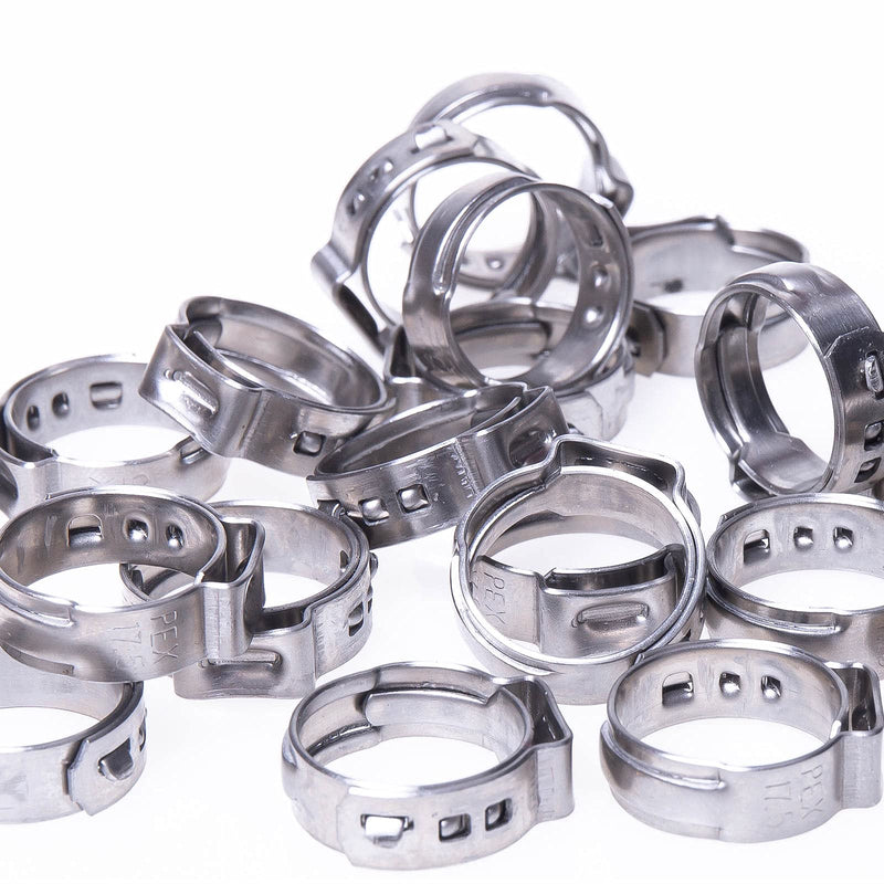 HOLYBEAR 50 pcs 1/2 Inch PEX Cinch Clamps Stainless Steel Crimp Rings Pinch Clamps for PEX Tubing Pipe Fitting Connections - NewNest Australia