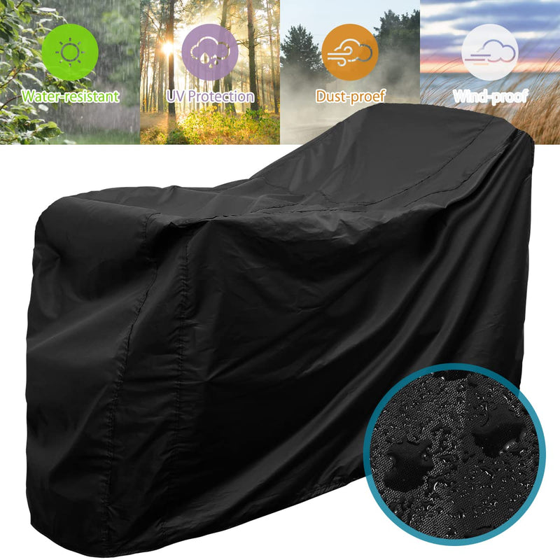 Heavy Duty Mobility Scooter Cover with Storage Bag, 190D Oxford Waterproof Anti-uv Wheelchair Storage Cover Anti Dust Motorbike Protect Cover for Most Mobility Scooter (190*71*117cm) 190*71*117cm - NewNest Australia