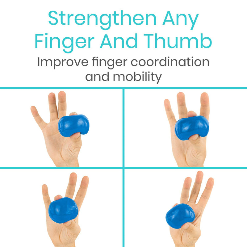 Vive Exercise Putty (6-Pack) - Therapeutic, Occupational and Therapy Tool - Thinking and Stress - Finger, Hand Grip Strength Exercises - Extra Soft, Soft, Medium, Firm Sensory Kit - Squeezable Ball - NewNest Australia