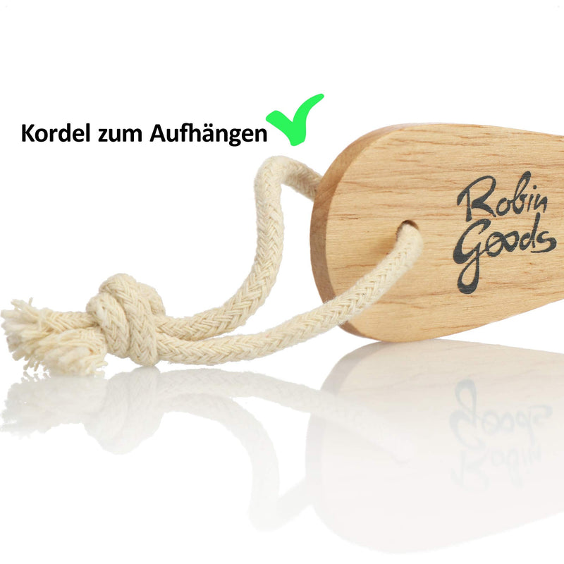 Robin Goods 2 X Wooden Callus Rasp Foot File, Coarse & Fine, Callus File, Callus Remover In Plastic-Free Packaging, For Removal Of Calluses And Calluses (Pack Of 2) - NewNest Australia