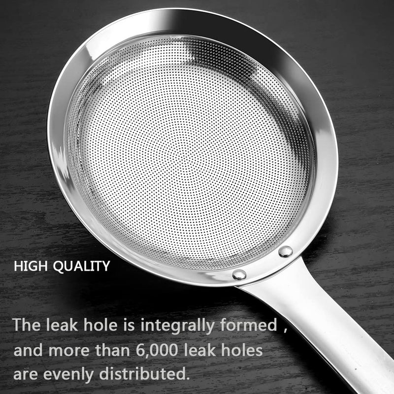 Hvanam Kitchen Skimmer Strainers Stainless Steel Mesh Colanders Food Strainers Set Fine Mesh Sieve With Handle Slotted Spoon Handheld Fry Oil Filter For Cooking Vegetable Strainer Foam Hot Pot 2Pack 2 - NewNest Australia