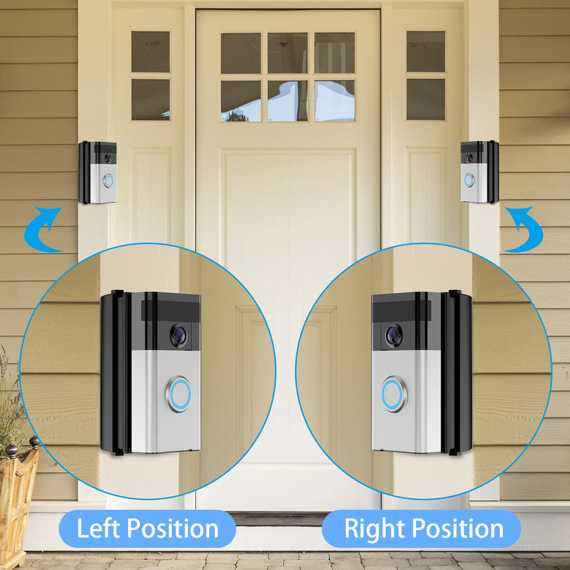 RIOVO Adjustable 30 to 55 Degree Doorbell Angle Mount Compatible with Video Doorbell 1st / 2st / 3st / 4st / (2020 Release), Replacement Angle Adjustment Adapter Mounting Bracket Wedge Kit - NewNest Australia