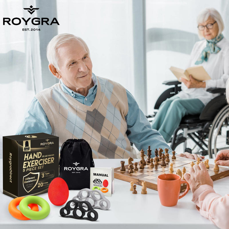 roygra Hand Exerciser, Finger Strengthener, Different Resistance Kit - 5 Pack - NewNest Australia