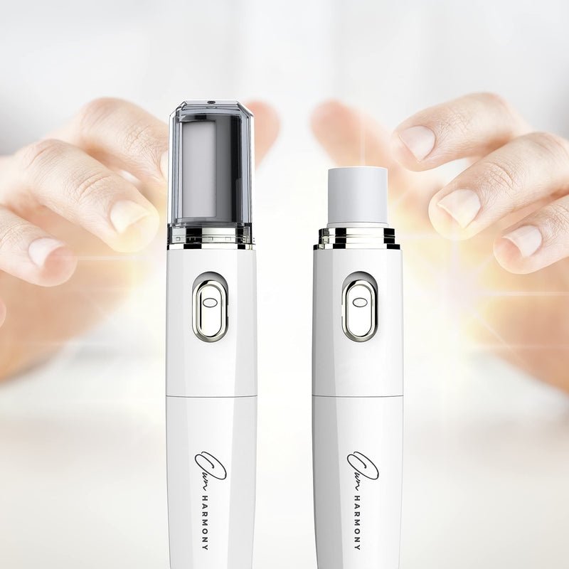 Own Harmony Electric Foot File Callus Remover & Electronic Nail File (4 in 1) Best Mani Pedi Tools - Professional Manicure & Pedicure Care Set - Perfect Toenail Polisher and Shine Buffer (USB Cord) White - NewNest Australia