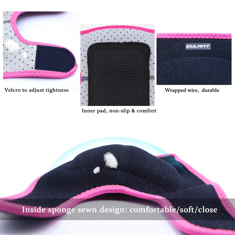 Sborter Adjustable Soft Elbow Pads and Knee Pads for Kids, Child Protective Pad Sets for Bicycle Roller Skating Basketball Football Volleyball Dancing Kneeling Rose M - NewNest Australia