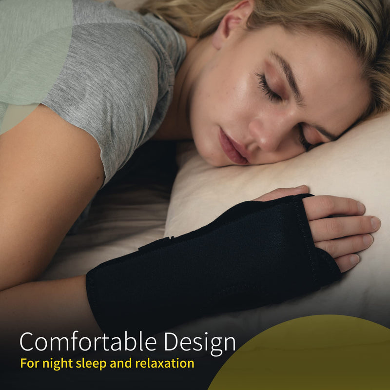 BraceUP Night Sleep Wrist Support Brace for Men and Women - Lightweight Splint with Cushioned Pads for Carpal Tunnel, Hand Support, and Tendonitis Arthritis Pain Relief - NewNest Australia