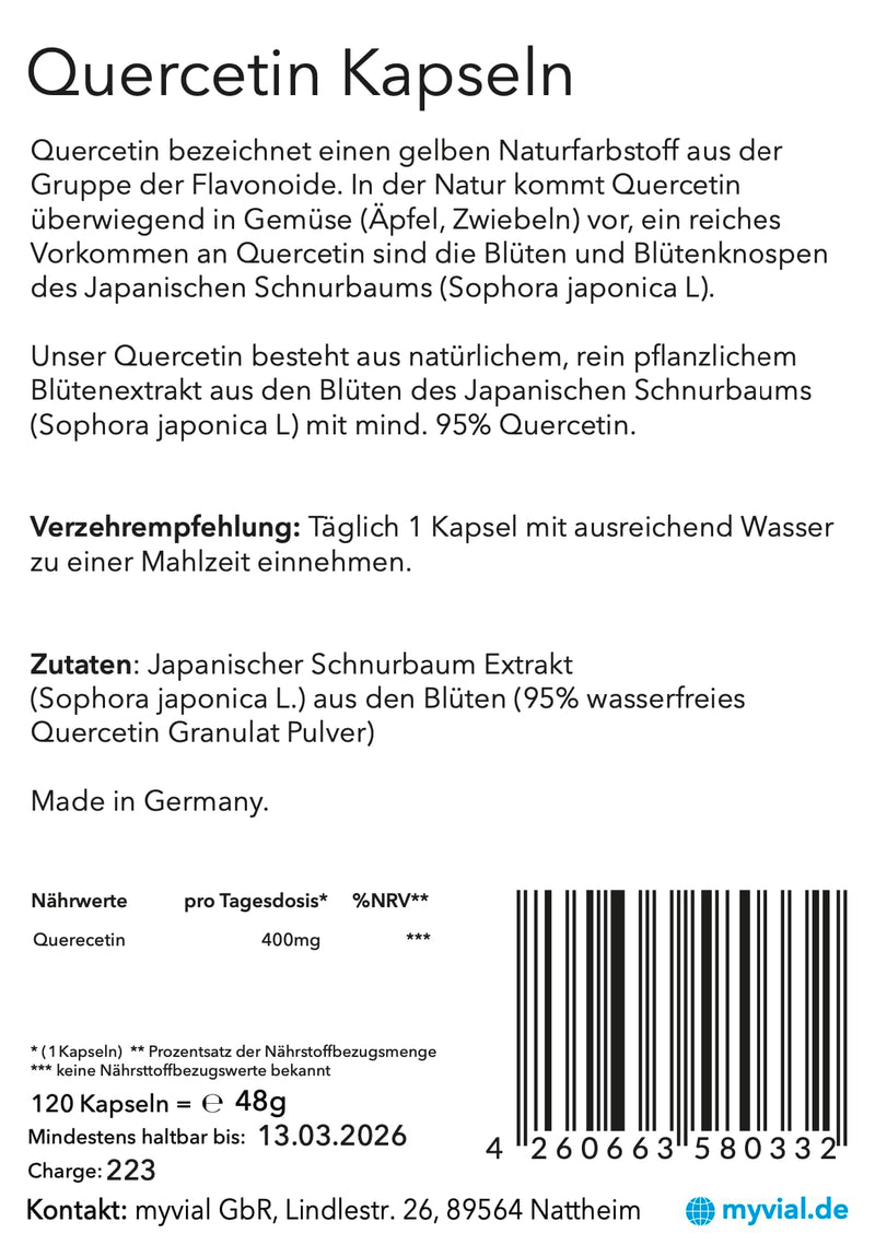 Quercetin 120 capsules vegan high dosage 400mg per capsule supply for 4 months 100% natural quercetin Japanese string tree premium quality - NewNest Australia