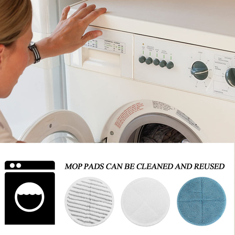 GreeSuit 6 Pack Steam Spin Mop Pads Replacement Set Compatible with Bissell Spinwave 2039A 2124 6-pack - NewNest Australia