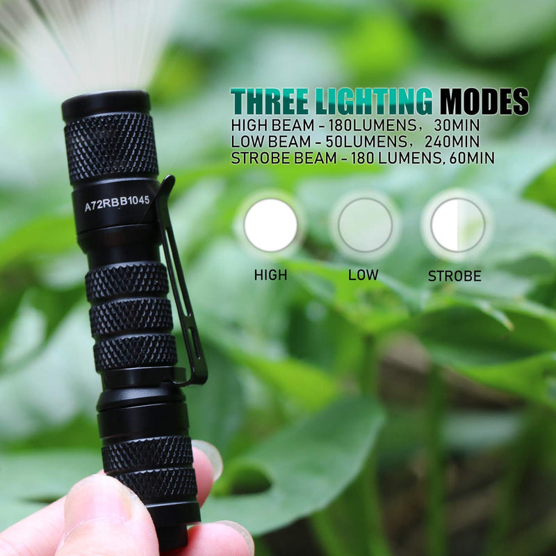 AIDIER A7 EDC Keychain LED Flashlight, Ultra Compact Bright 180lm with Bright LED AAA Battery IPX7 Waterproof Tail Switch Flashlights for Camping, Hiking, Outdoor Activity and Emergency Lighting A7 1-Pack - NewNest Australia