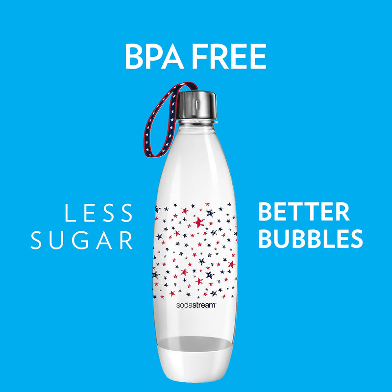 SodaStream Bottle, 1L Single, White Flag Carbonating Bottle - NewNest Australia