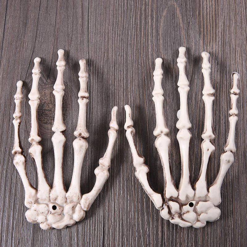 Teemico 6 Pack Halloween Skeleton Hands Plastic Skeleton Hands Halloween Hand Props - NewNest Australia