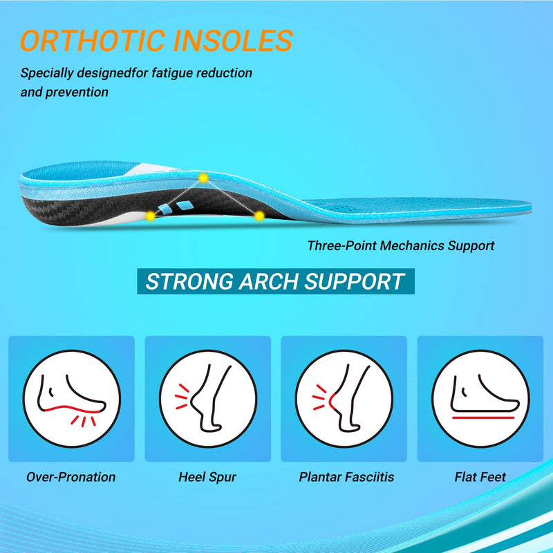 Valsole Orthopedic Insoles, Arch Support Shoe Insoles, For Heel Spurs, Flat Feet, Foot Pain, Plantar Fasciitis, Comfortable Insoles For Men & Women, Insoles For Work Shoes - NewNest Australia