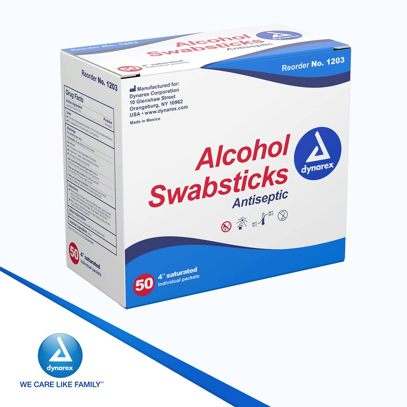 1203 PT# 1203- Alcohol Swabstick 1's 50/Bx by, Dynarex Corporation - NewNest Australia