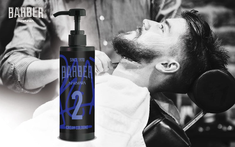BARBER MARMARA No.2 After Shave Balm Men - Cream Cologne Men - 400ml - Men's Aftershave Gel - Shaving Post-Treatment - Nourishes and Cools - Against Shave Burn - Facial Care - Barbershop Fragrance 400 ml (Pack of 1) - NewNest Australia