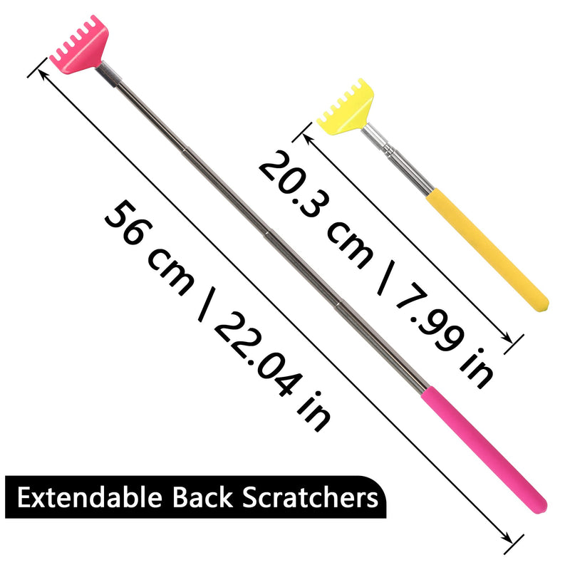 Cerrxian Portable Extendable Back Scratcher, Telescopic Back Scratcher For Women, Metal Stainless Steel Back Scratcher, Massager With Rubber Handle For (3 Knots 2) - NewNest Australia