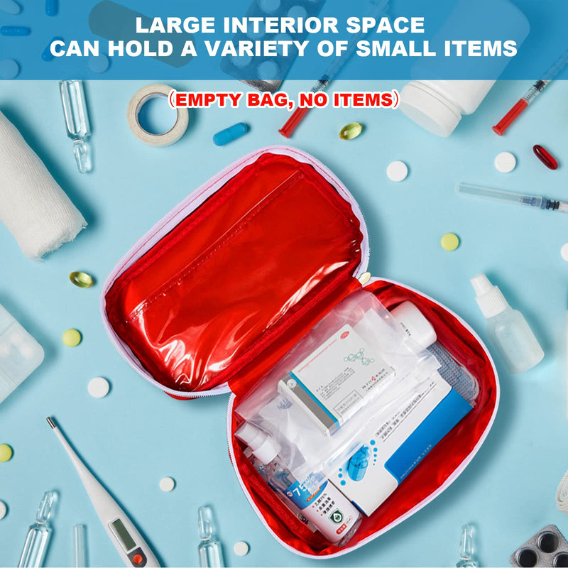 Aoutacc First Aid Bag Empty Waterproof Durable First Aid Kit Empty With Zipper Storage Medicine Emergency Bag For Home Office Kitchen Outdoor Red, Red, Fashionable - NewNest Australia