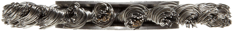 Weiler 08534 4" Cable Twist Knot Wire Wheel, .020" Steel Fill, 1/2"-3/8" Arbor Hole, Made in the USA 4" Dia x 0.020 Wire Size x 1/2"-3/8" Arbor - NewNest Australia