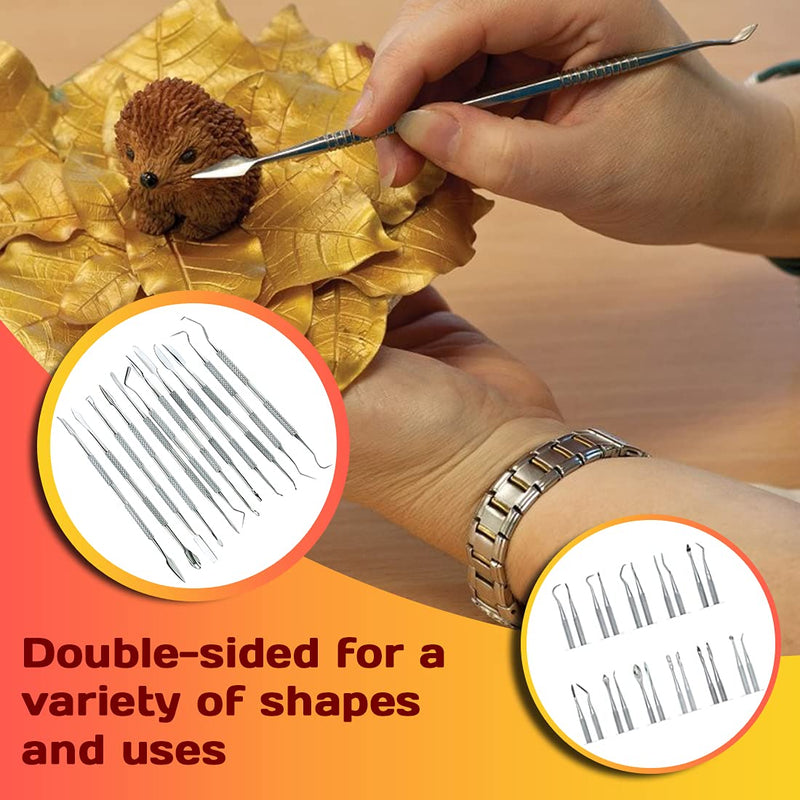 Lincoln Supplies Lincoln Supplies Stainless Steel Wax Carvers Set, Polymer Pottery Clay Spatula Carving Tool for Modeling, Sculpting and Shaping, Set of 12 - NewNest Australia