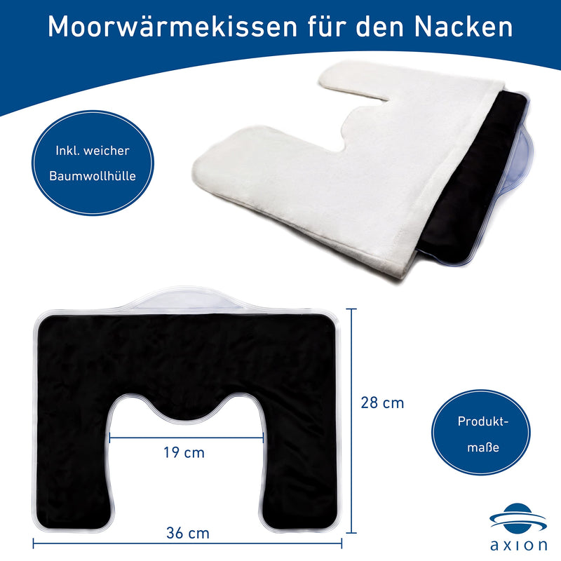 Moor pillow with cover · Neck pillow microwave with natural moor filling & cotton cover · specially shaped for neck and shoulders · pleasant warmth with moor pillow | distributed by axion 36x28 cm + fleece cover - NewNest Australia