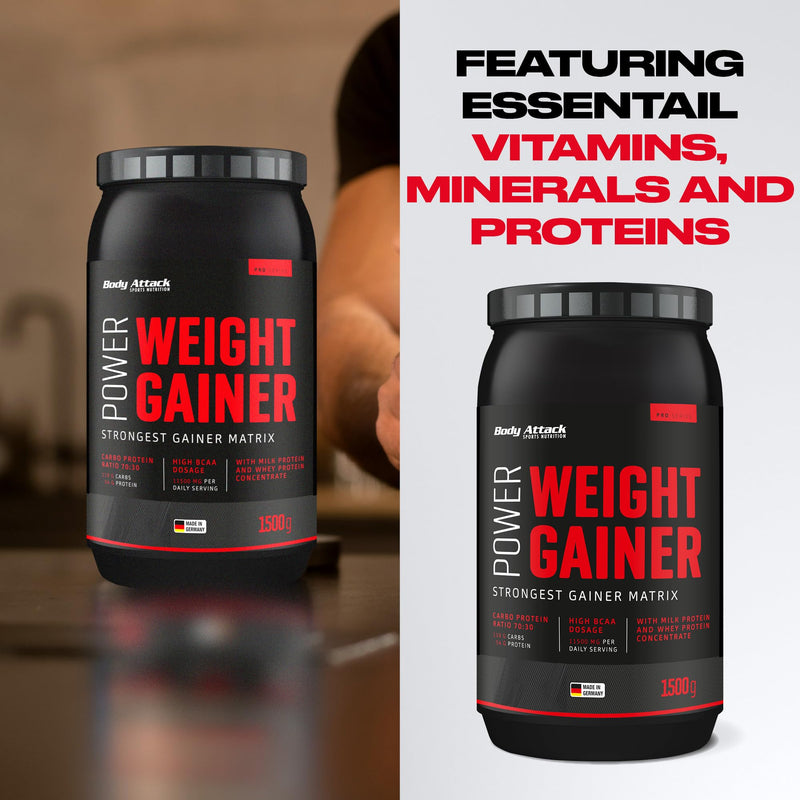 Body Attack Power Weight Gainer 100% Mass Building Carbohydrate Protein Powder for Muscle Building with Whey Protein Ideal for Hardgainers - NewNest Australia