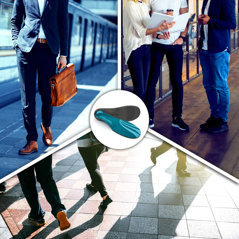 FootActive Comfort Insoles | The Original | Physio Recommended Orthotic Arch Support Insoles for Heel Pain, Heel spur, Plantar Fasciitis, Knee Pain and Back Pain 3/4.5 UK - NewNest Australia