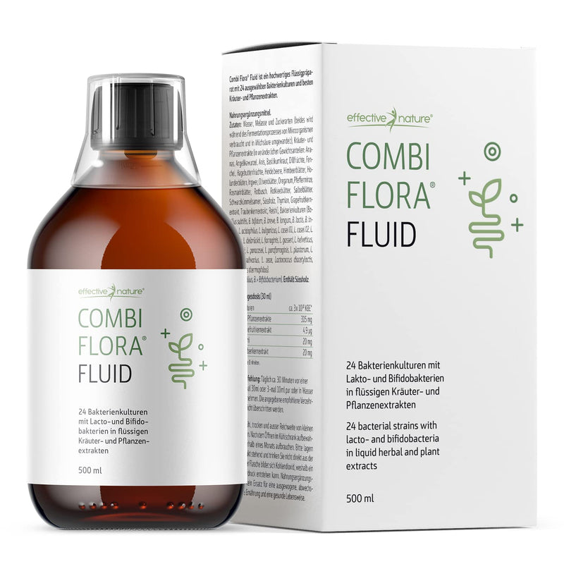 Effective Nature Combi Flora Fluid - Intestinal Flora Structure In Liquid Form - Contains 24 Different Bacterial Strains - Also Suitable For Regular Use / 250 Ml / 500 Ml 500 Ml 500.00 - NewNest Australia