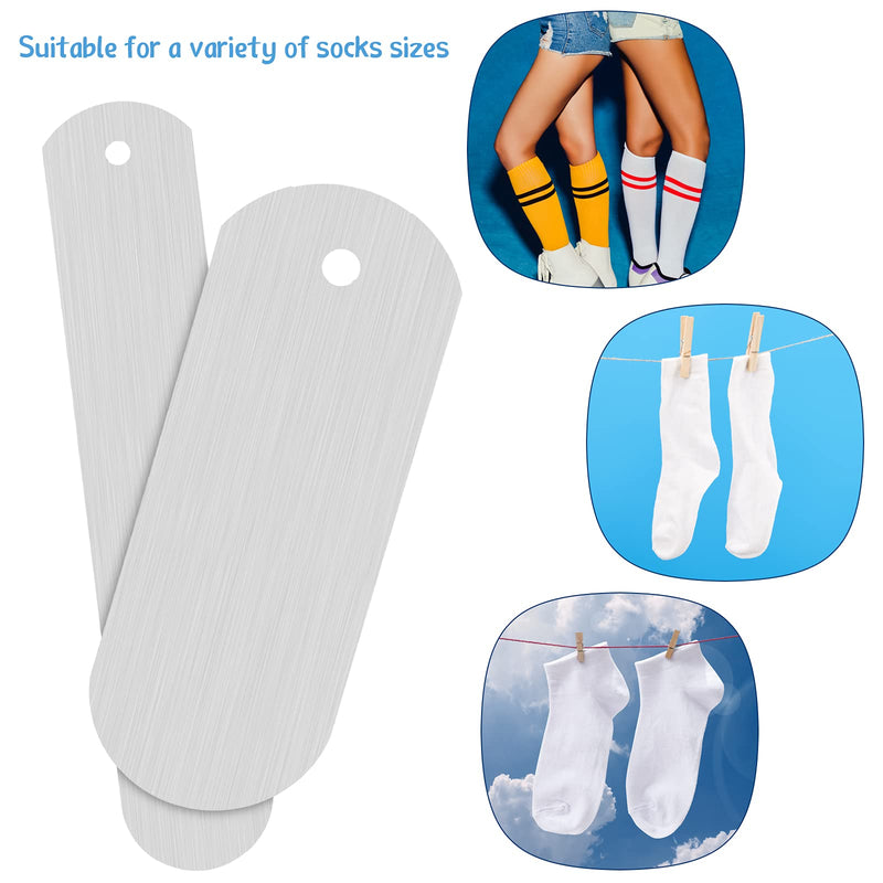 Hotop 4 Pieces Metal Straight Sock Jigs Sublimation Crew Sock Jigs Dye Printing Heat Press Transfer Socks Accessories, 2 Sizes for DIY Aluminum Metal Sock Board Pattern Blank Socks Accessory - NewNest Australia